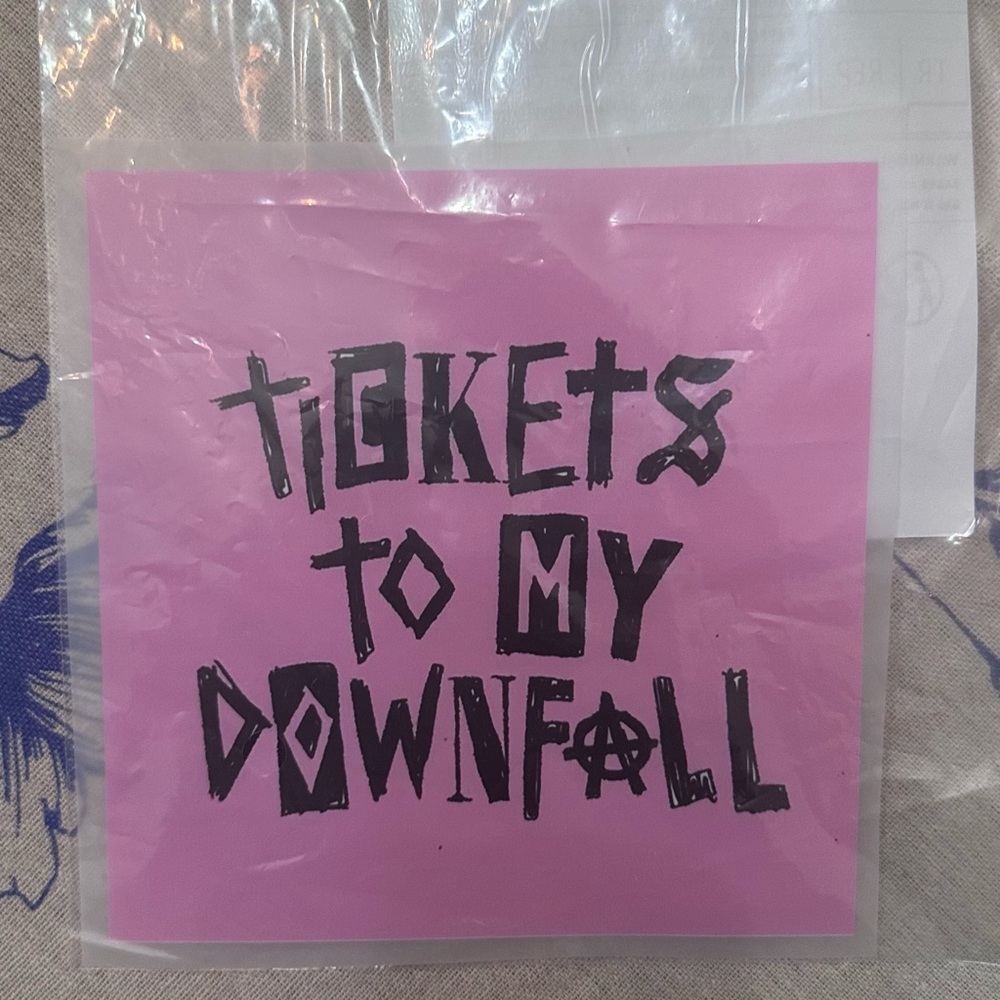 Tickets to my Downfall MGK iron on